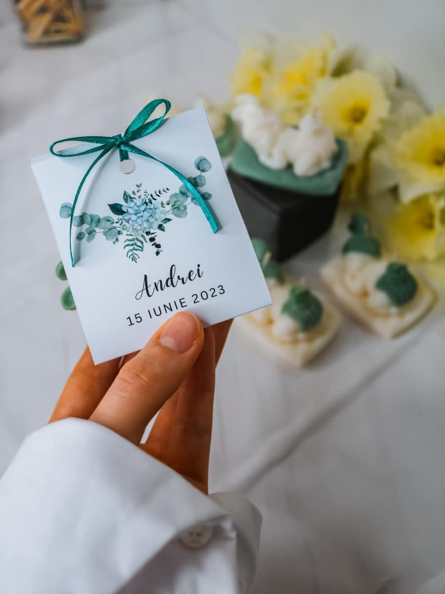 Marturii Botez lumanare BABY - cartonat & fundita - imagine 6